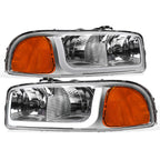 1999-2006 GMC Sierra Yukon XL LED Crystal Headlights Chrome