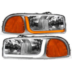 1999-2006 GMC Sierra Yukon Crystal Headlights Sequential LED Chrome
