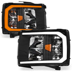 2007-2014 Chevrolet Silverado Crystal Headlights Sequential LED - JDMA