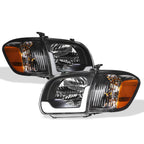 05-06 Toyota Tundra Black Crystal Headlights w/ LED Light Bar 4PC