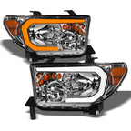 2007-2017 Toyota Tundra Sequoia Crystal LED Headlights - Chrome