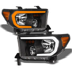 2007-2017 Toyota Tundra/Sequoia Crystal Headlights LED Turn Signal - Black
