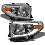 2014-2021 Toyota Tundra Chrome LED Crystal Headlights - TYTD14D