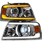 04-08 Ford F-150 Full LED Projector Headlights Sequential Chrome