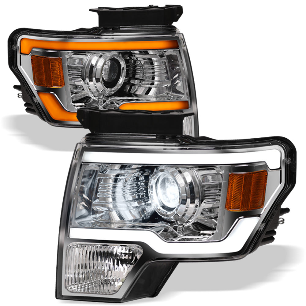 09-14 Ford F-150 Full LED Projector Headlights Sequential Chrome