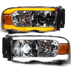 02-05 Dodge Ram Full LED Projector Headlights Sequential Signal Chrome