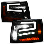 2007-2014 Chevrolet Silverado Full LED Projector Headlights w/Amber - Black