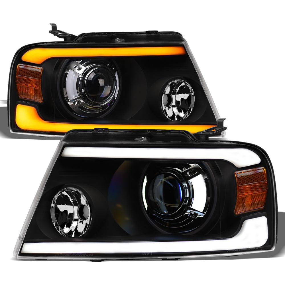 04-08 Ford F-150 Projector Headlights Sequential LED - Black