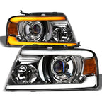 04-08 Ford F-150 Projector Headlights Sequential LED Chrome