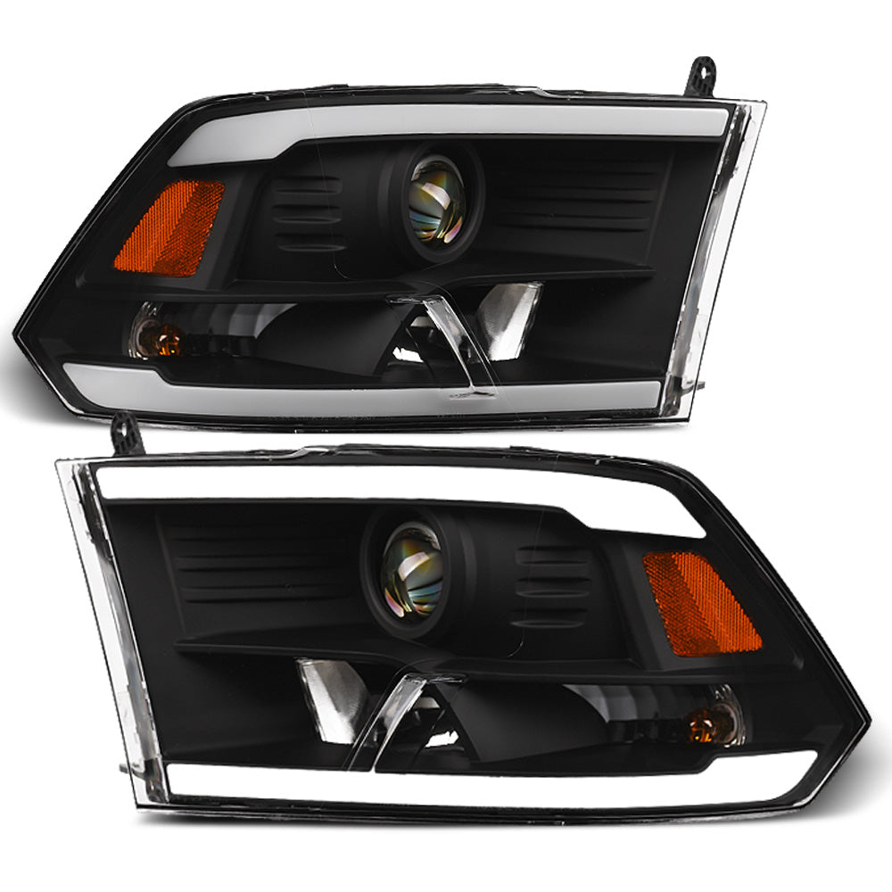 2009-2024 Dodge Ram 1500 2500 3500 Projector Headlights LED - Black