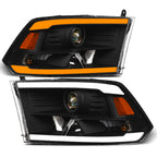 2009-2024 Dodge Ram 1500 2500 3500 Projector Headlights - Black