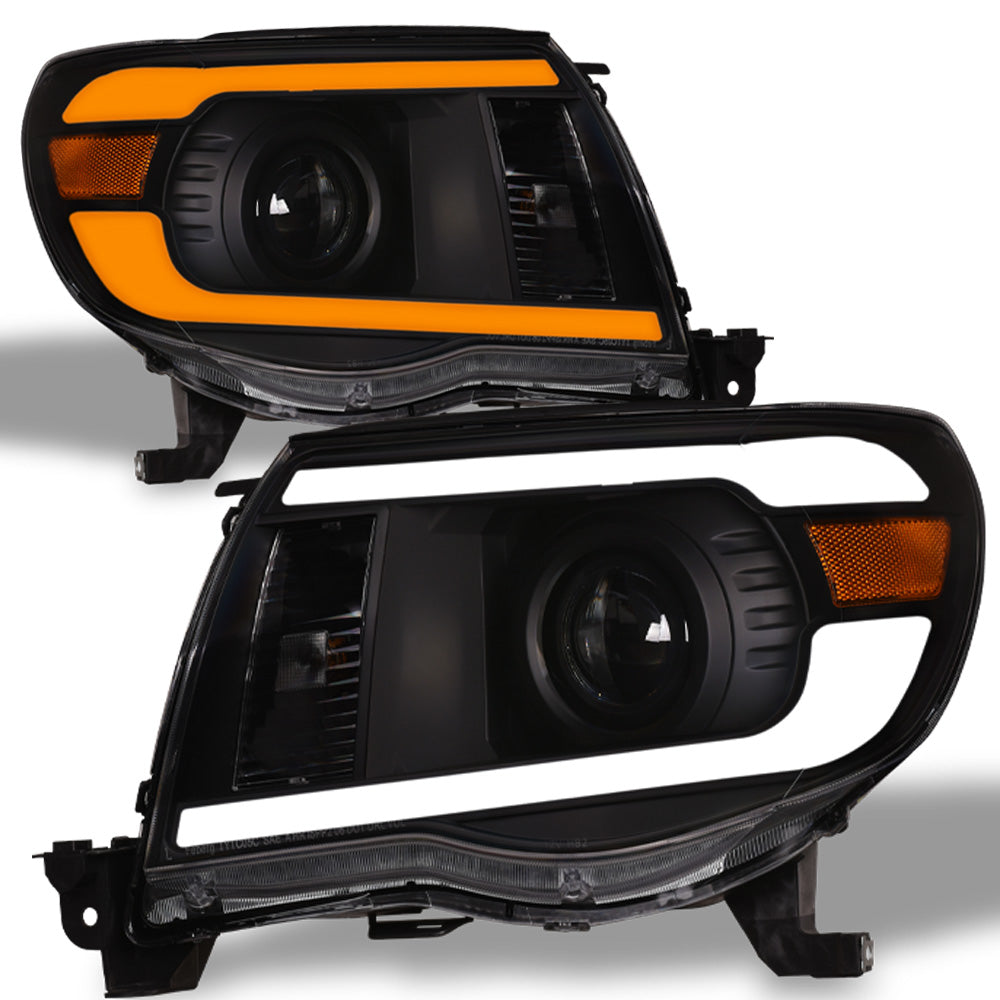 05-11 Toyota Tacoma Projector Headlights Sequential LED - Black