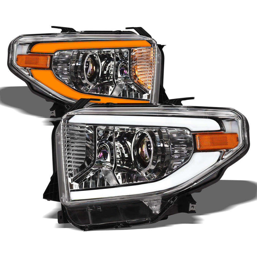 2014-2021 Toyota Tundra Chrome Projector Headlights Sequential LED