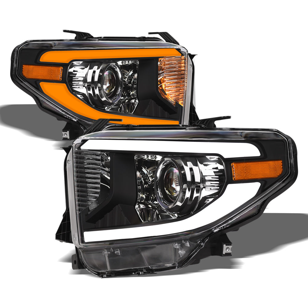 2014-2021 Toyota Tundra Projector Headlights Sequential LED - Black