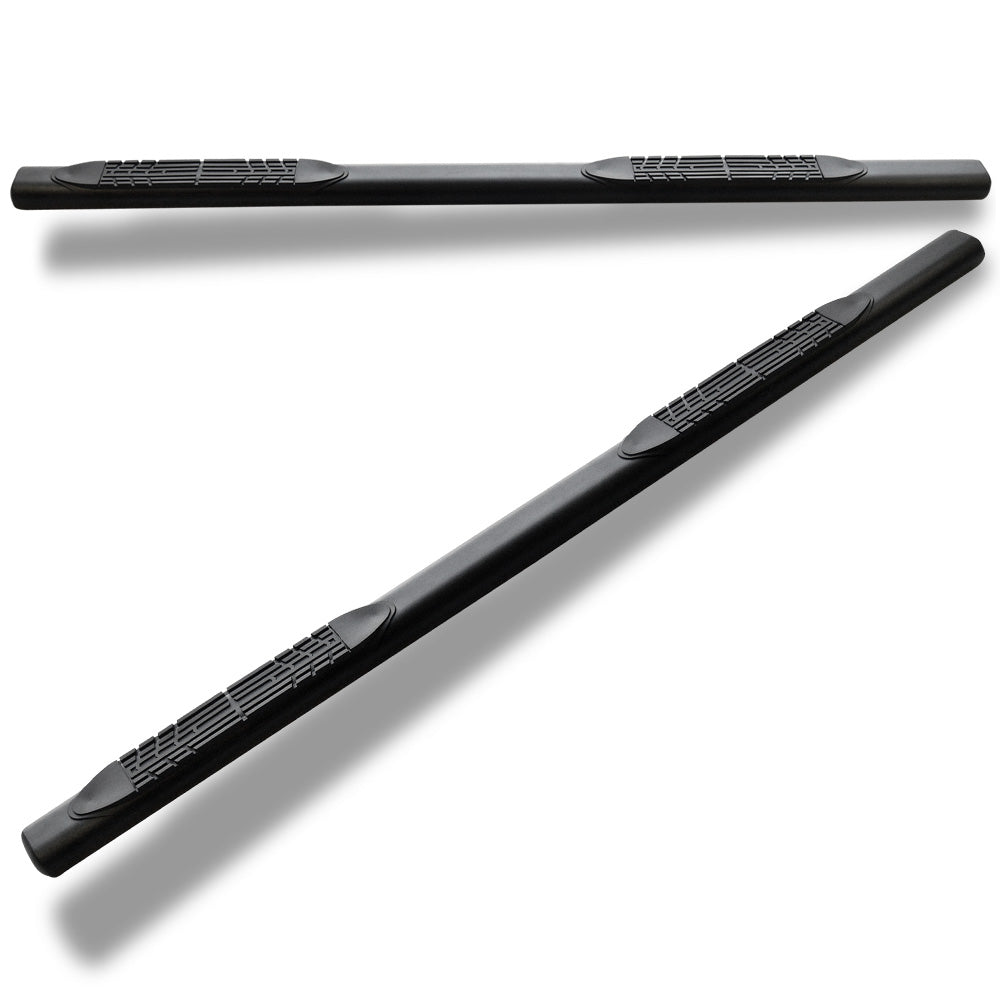 2004-2008 Ford F-150 Super Cab 4" Oval Side Step Bars - Matte Black