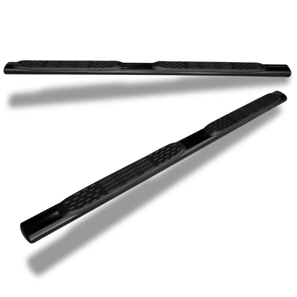 2004-2008 Ford F-150 Super Cab 5" Oval Side Step Bars - Black