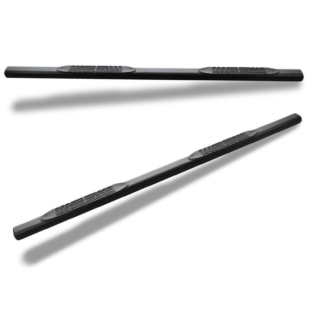 2004-2024 Nissan Titan Crew Cab 4" Oval Side Step Bars - Matte Black