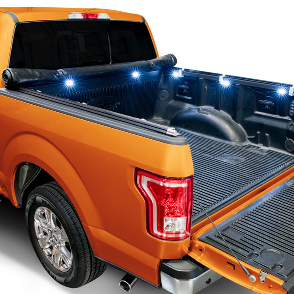 99-07 Silverado/Sierra 6.5 ft Bed Roll-Up Tonneau Cover w/ LED Kit