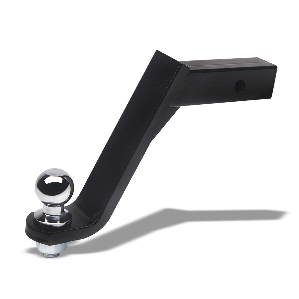 8" Drop Trailer Hitch Ball Mount 2" Receiver w/ 2" Ball Chrome