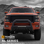 Advanced Series Bull Guard w/ Built-In LED Light Bar — Matte Black