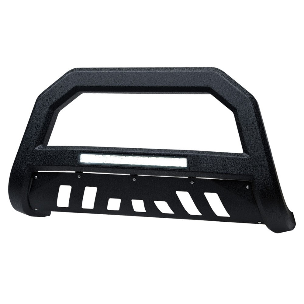2011-2016 Ford F-250/F-350/F-450/F-550 Super Duty Advanced Series Bull Guard w/ Built-In LED Light Bar — Texture Black — cutout