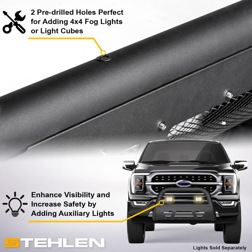 2019-2023 Ford Ranger Studded Mesh Bull Guard - Matte Black