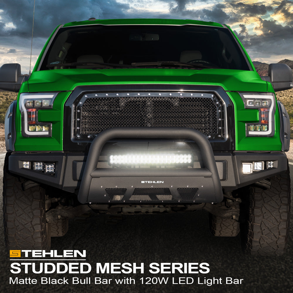 2010-2024 Toyota 4Runner Bull Guard w/ LED Light Bar - Matte Black
