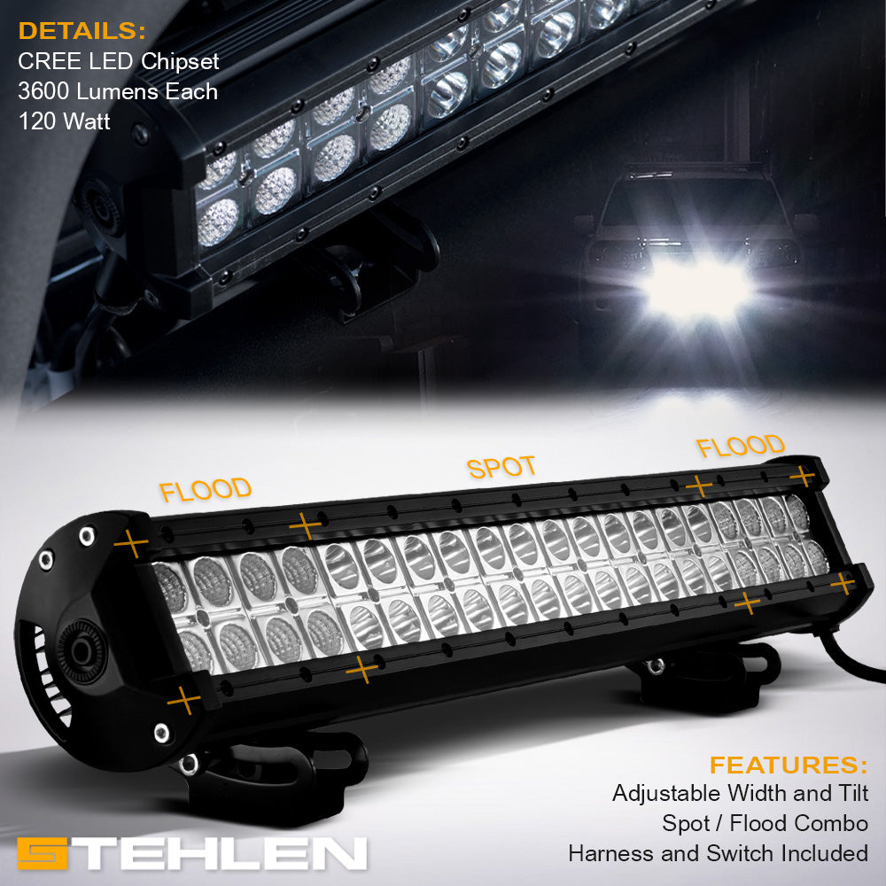 Jeep Commander/Grand Cherokee Bull Guard w/ LED Light Bar - Matte Black