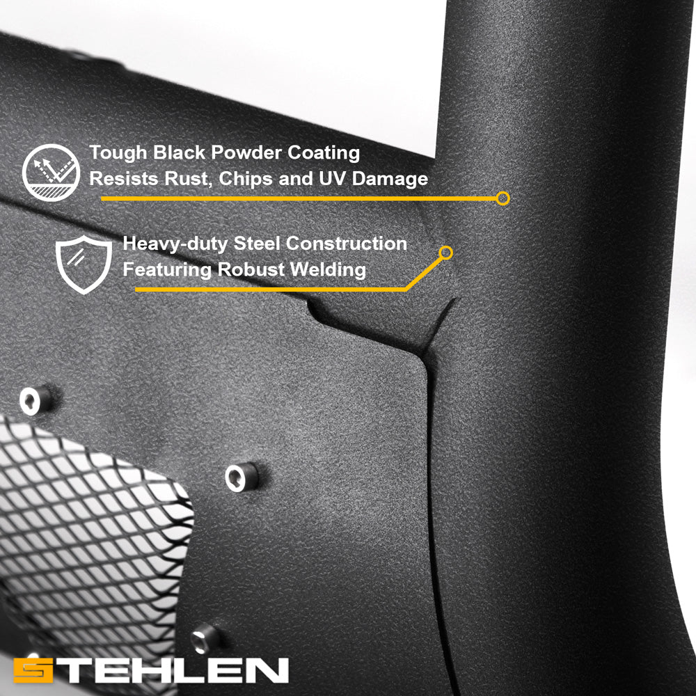 2005-2021 Nissan Frontier Studded Mesh Bull Guard - Texture Black