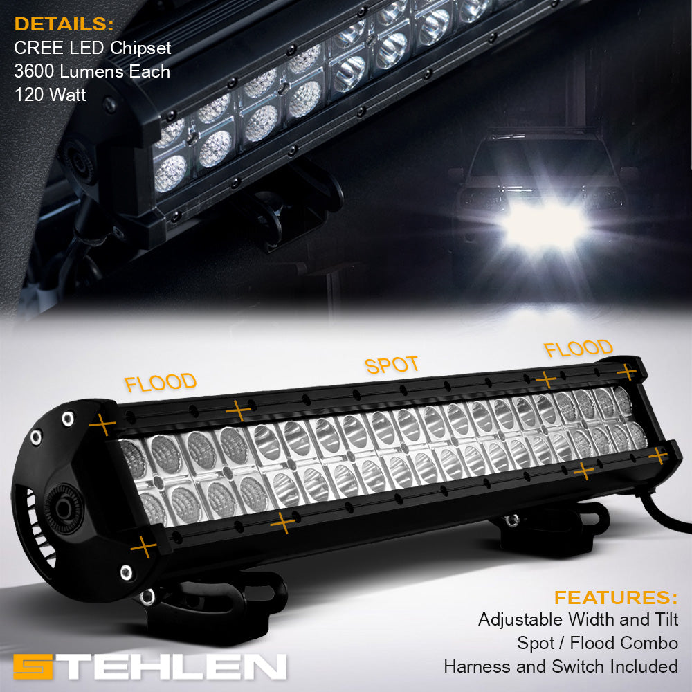 Ford F-150 Expedition Studded Mesh Bull Guard Combo w/ LED Light Bar