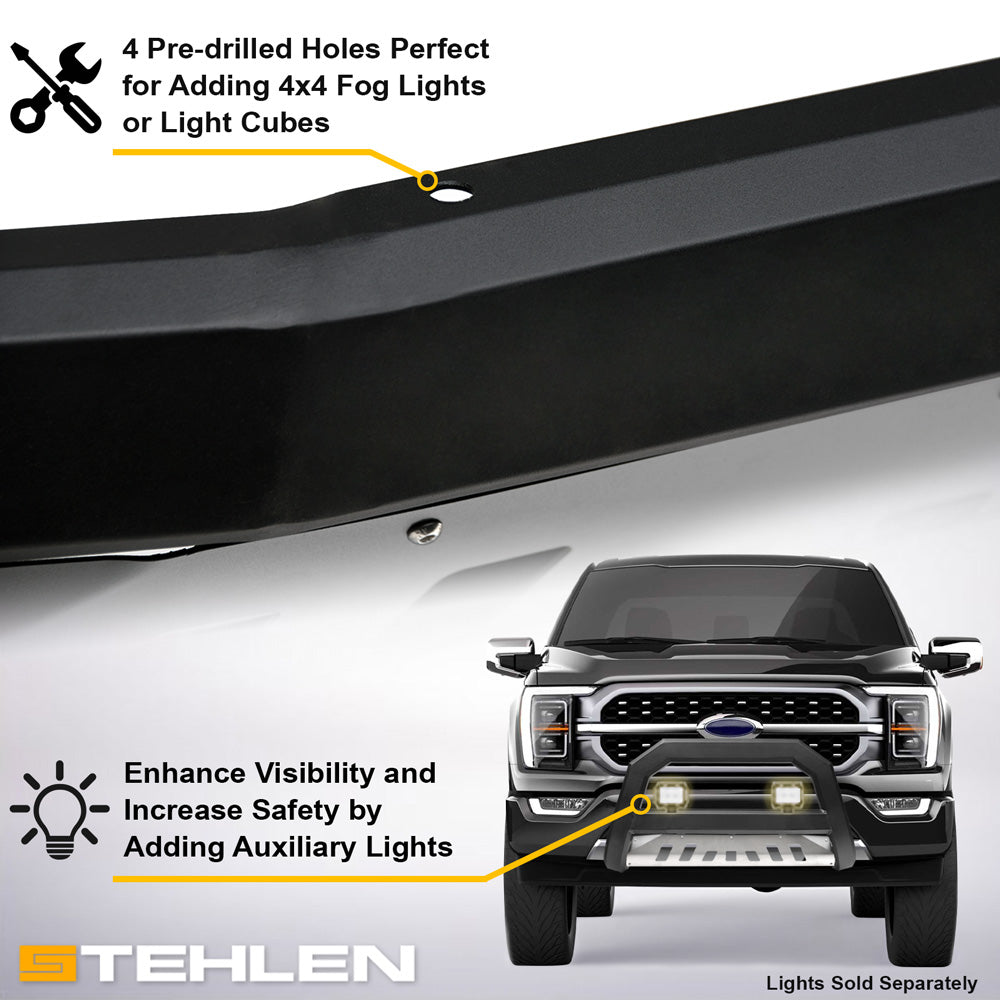 2010-2018 Dodge Ram 2500/3500 Bull Guard w/Skid Plate - Matte Black