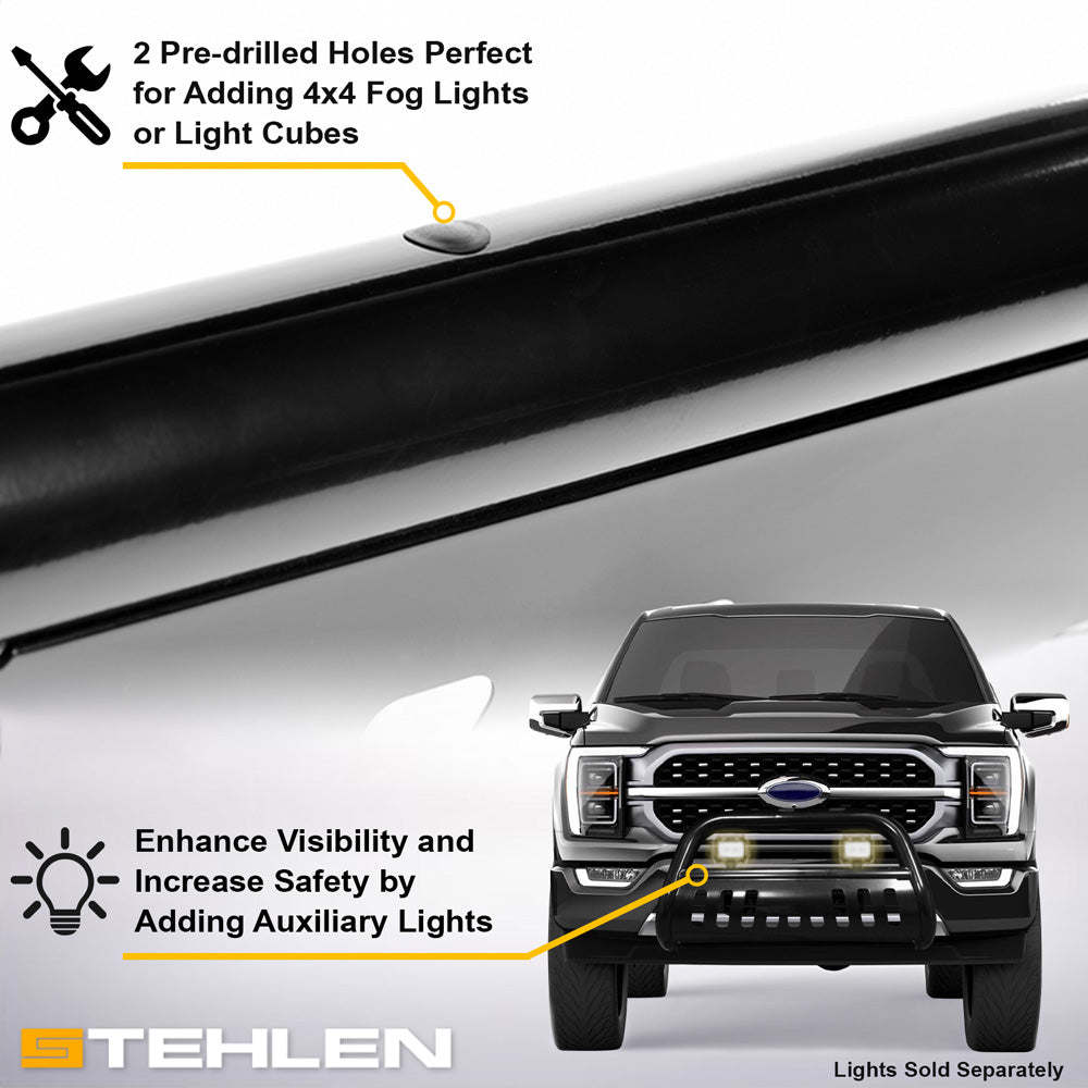 2005-2011 Dodge Dakota Mitsubishi Raider Bull Bar Guard - Black