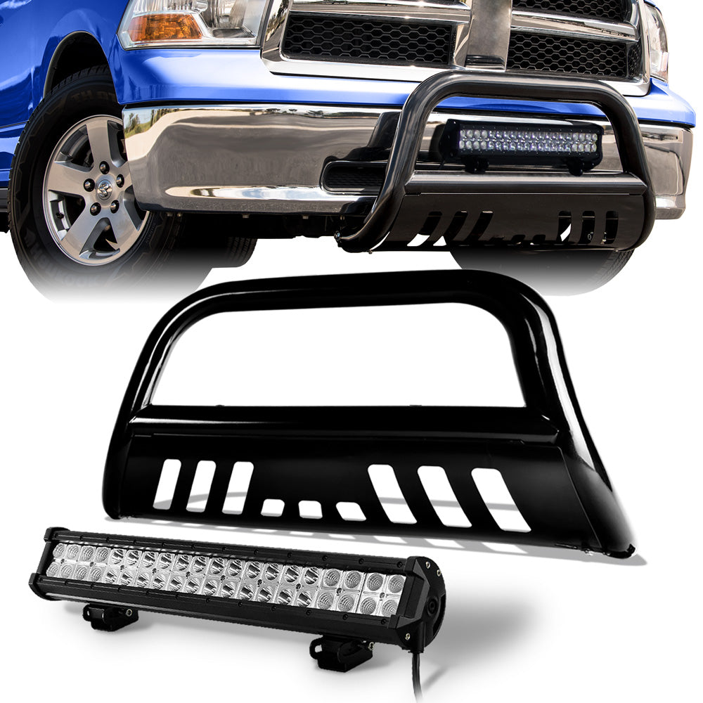 2005-2011 Dodge Dakota Bull Bar + 21.5" LED Light Bar - Black