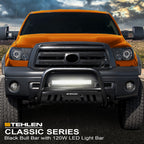 2004-2012 Chevrolet Colorado GMC Canyon Bull Bar + LED Light Bar Combo - Black