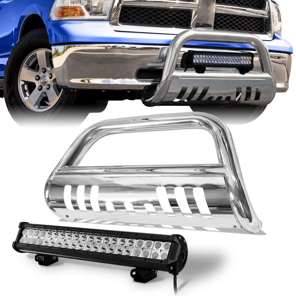 2004-2009 Dodge Durango Chrome Bull Guard with LED Light Bar