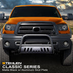 1992-1999 Chevy/GMC SUV Bull Guard w/ Chrome Skid Plate - Matte Black