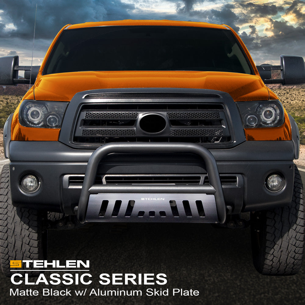 1992-1999 Chevy/GMC SUV Bull Guard w/ Chrome Skid Plate - Matte Black