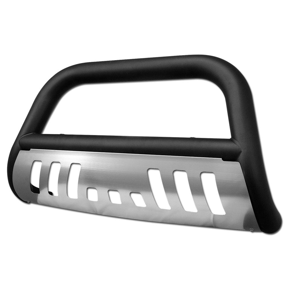 1992-1999 Chevy/GMC SUV Bull Guard w/ Chrome Skid Plate - Matte Black