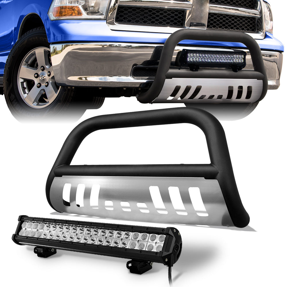 1992-1999 Chevrolet GMC SUV Bull Bar w/ LED Light Bar - Matte Black
