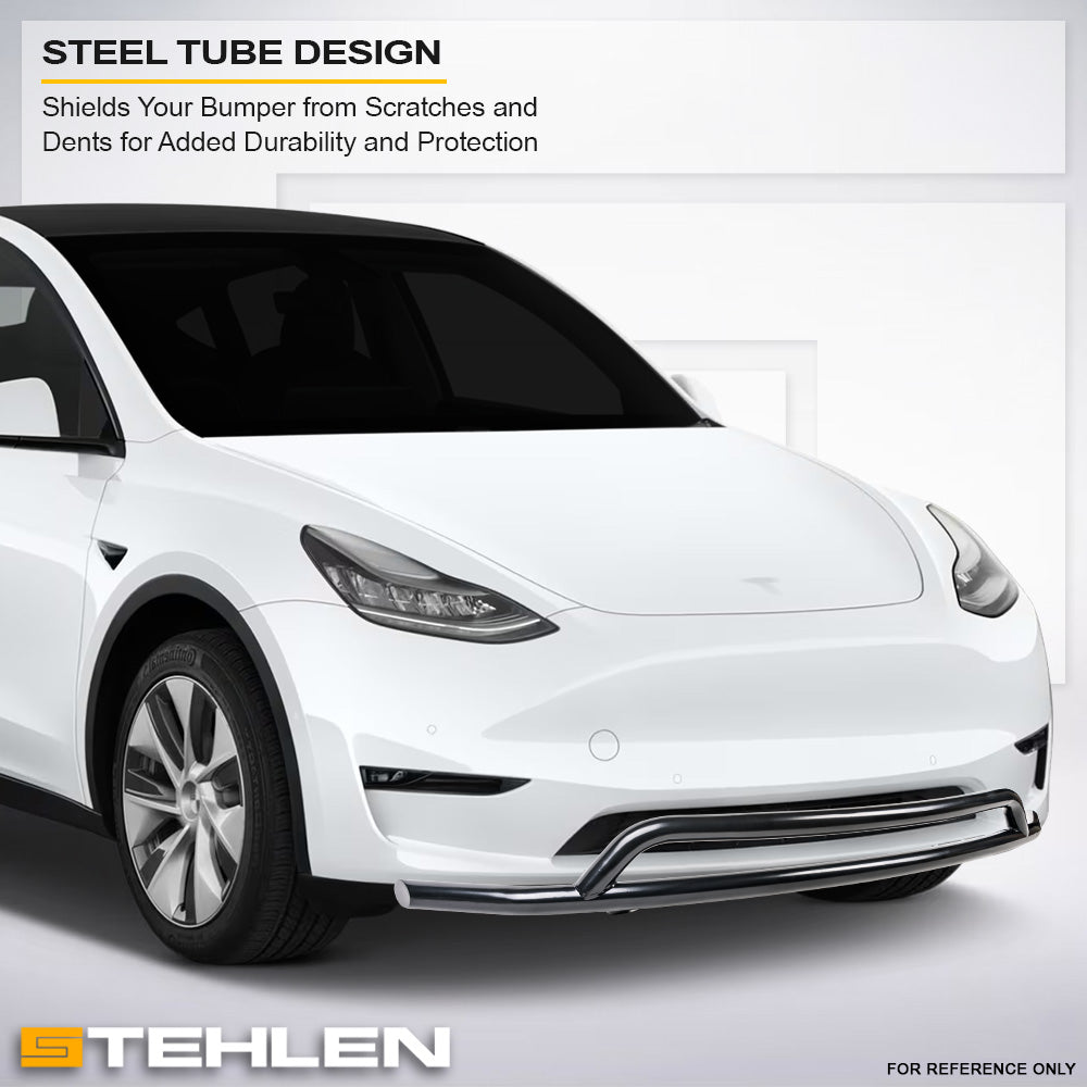2020-2023 Tesla Model Y Front Bumper Guard Steel - Black