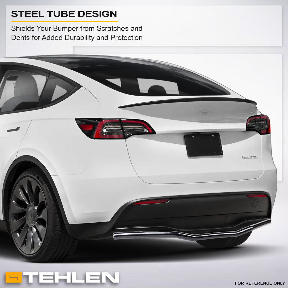 2020-2024 Tesla Model Y Front & Rear Bumper Guard Set - Black Steel