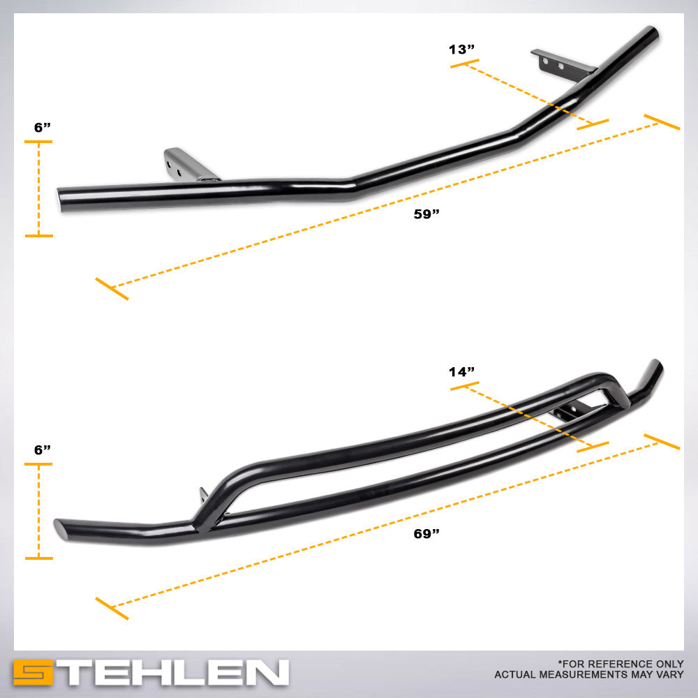 2020-2024 Tesla Model Y Front & Rear Bumper Guard Set - Black Steel