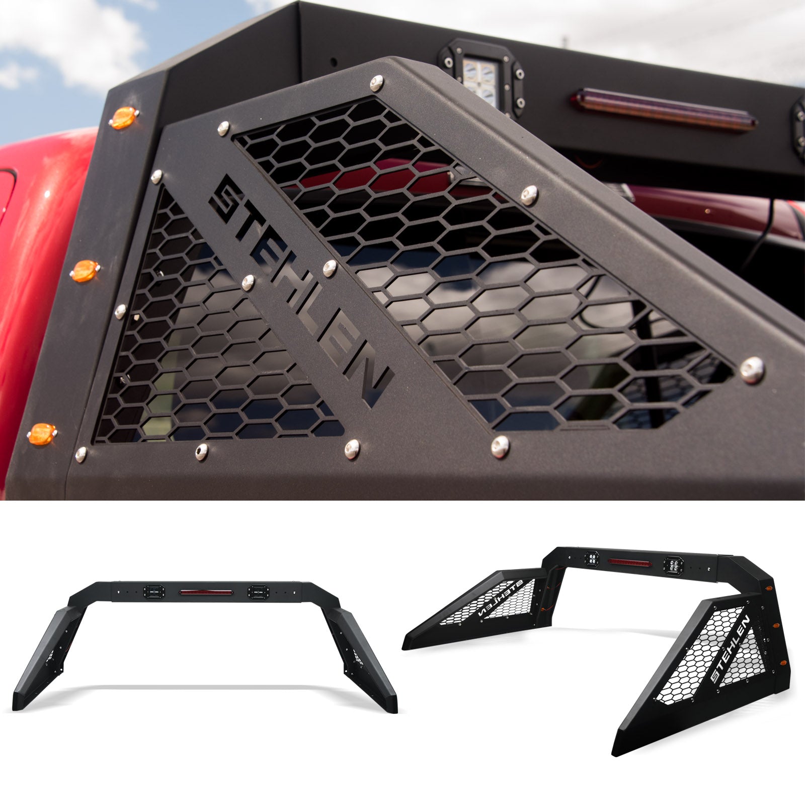 Stehlen Razor 1000 Universal Chase Rack w/ LED Lights - Matte Black