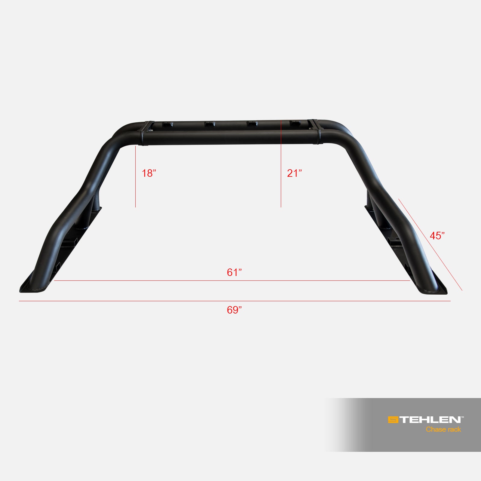 Universal Full Size Chase Rack Tire Carrier - Matte Black