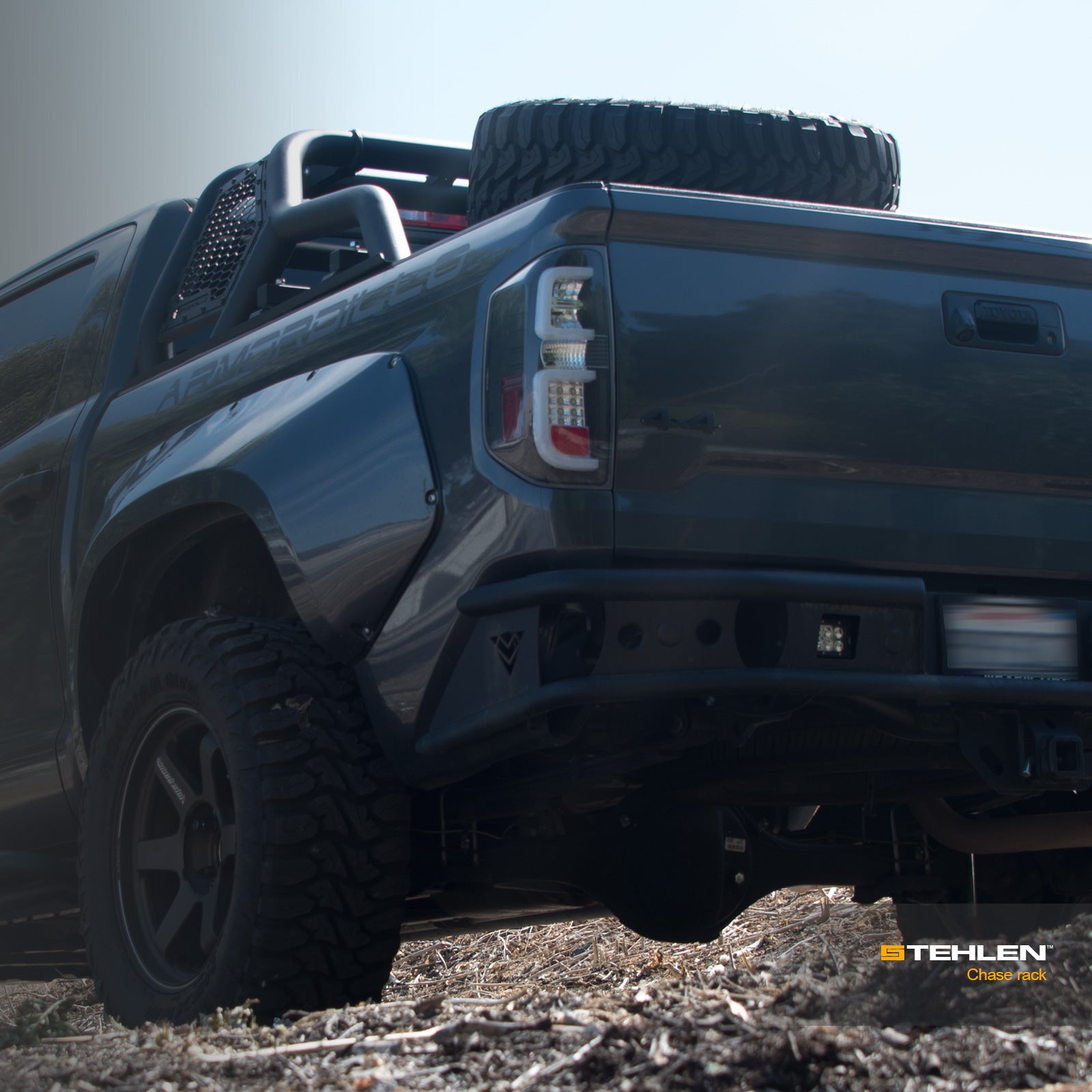 Universal Full Size Chase Rack Tire Carrier - Matte Black
