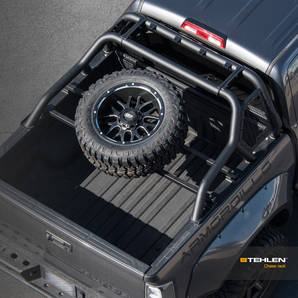 Universal Full Size Chase Rack Tire Carrier - Matte Black