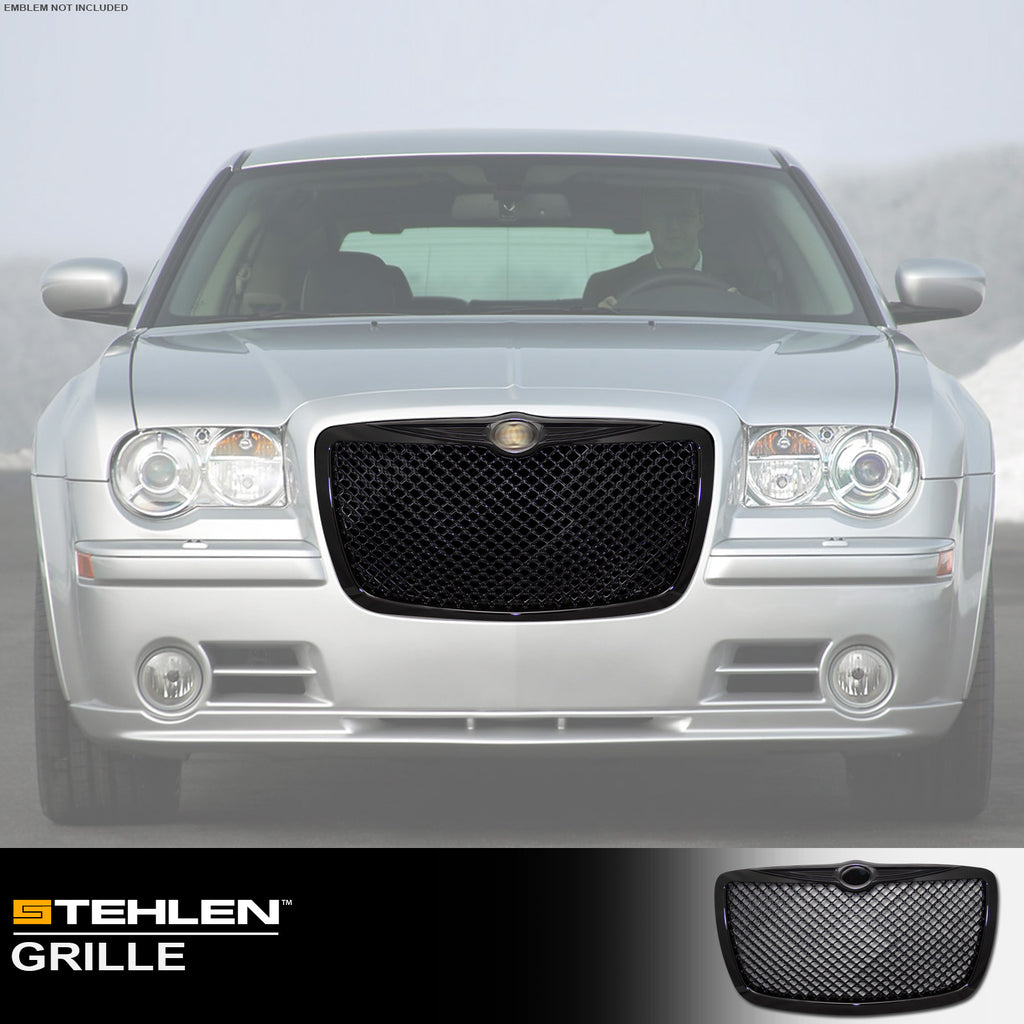 2005-2010 Chrysler 300 Front Grille - Matte Black Replacement