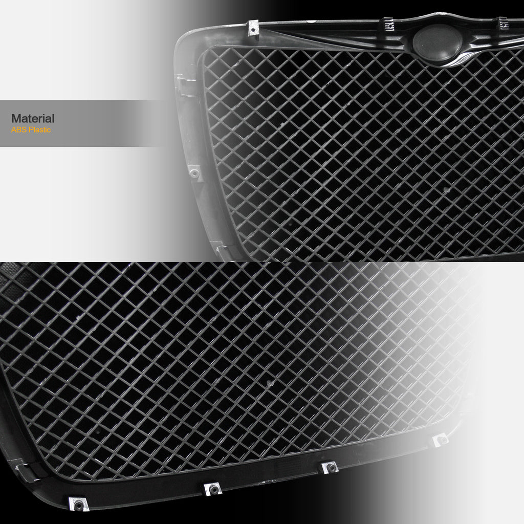 2005-2010 Chrysler 300 Front Grille - Matte Black Replacement