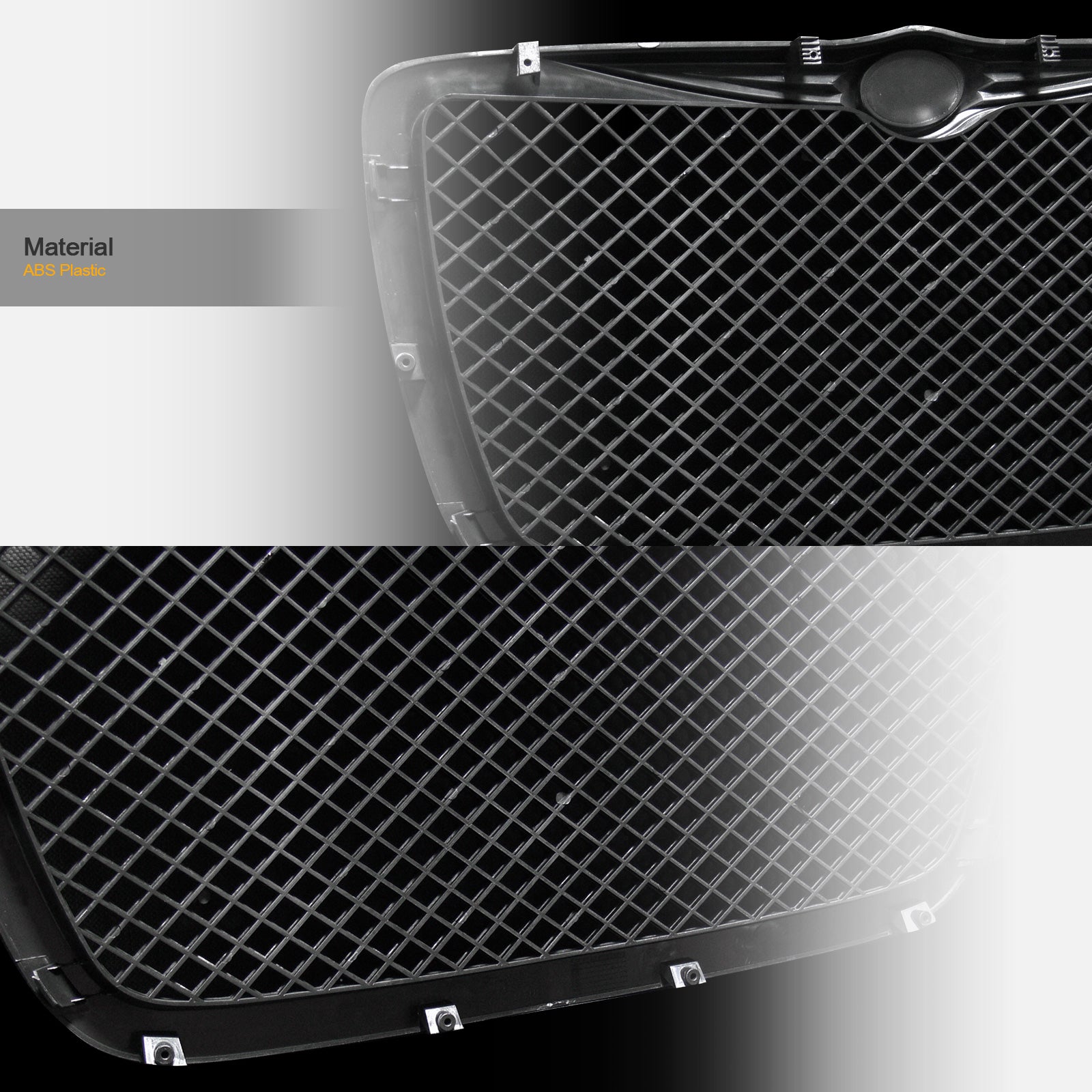 2005-2010 Chrysler 300 Front Grille - Matte Black Replacement