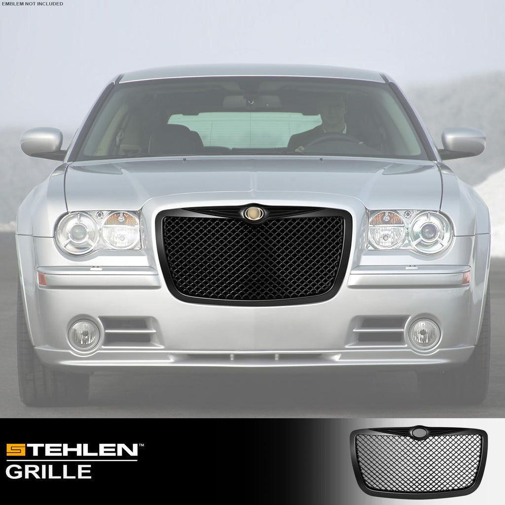 2005-2010 Chrysler 300 Honeycomb Mesh Front Grille - Matte Black